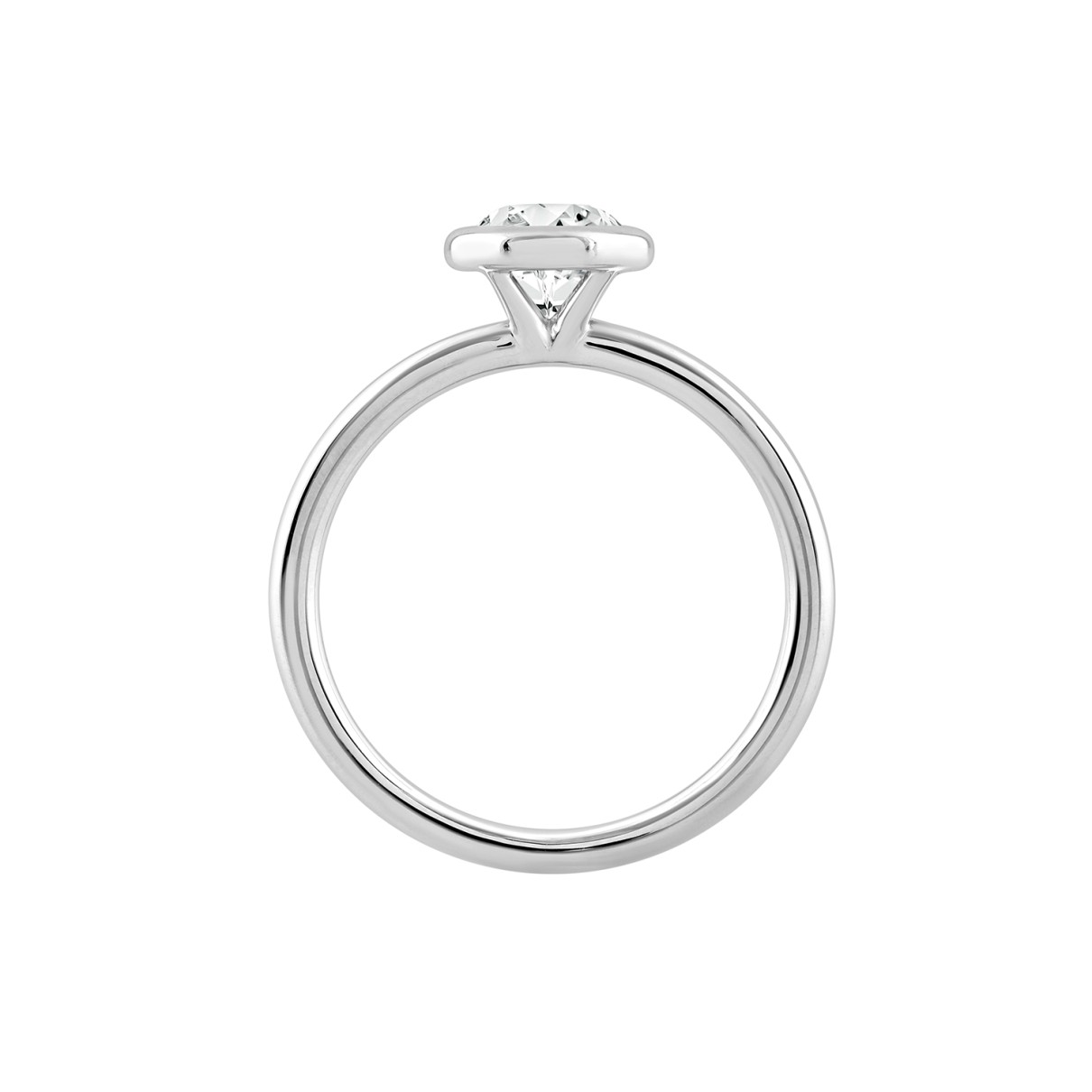 LADIES SOLITAIRE RING 1CT OVAL DIAMOND 14K WHITE GOLD (CENTER STONE OVAL DIAMOND 1CT )