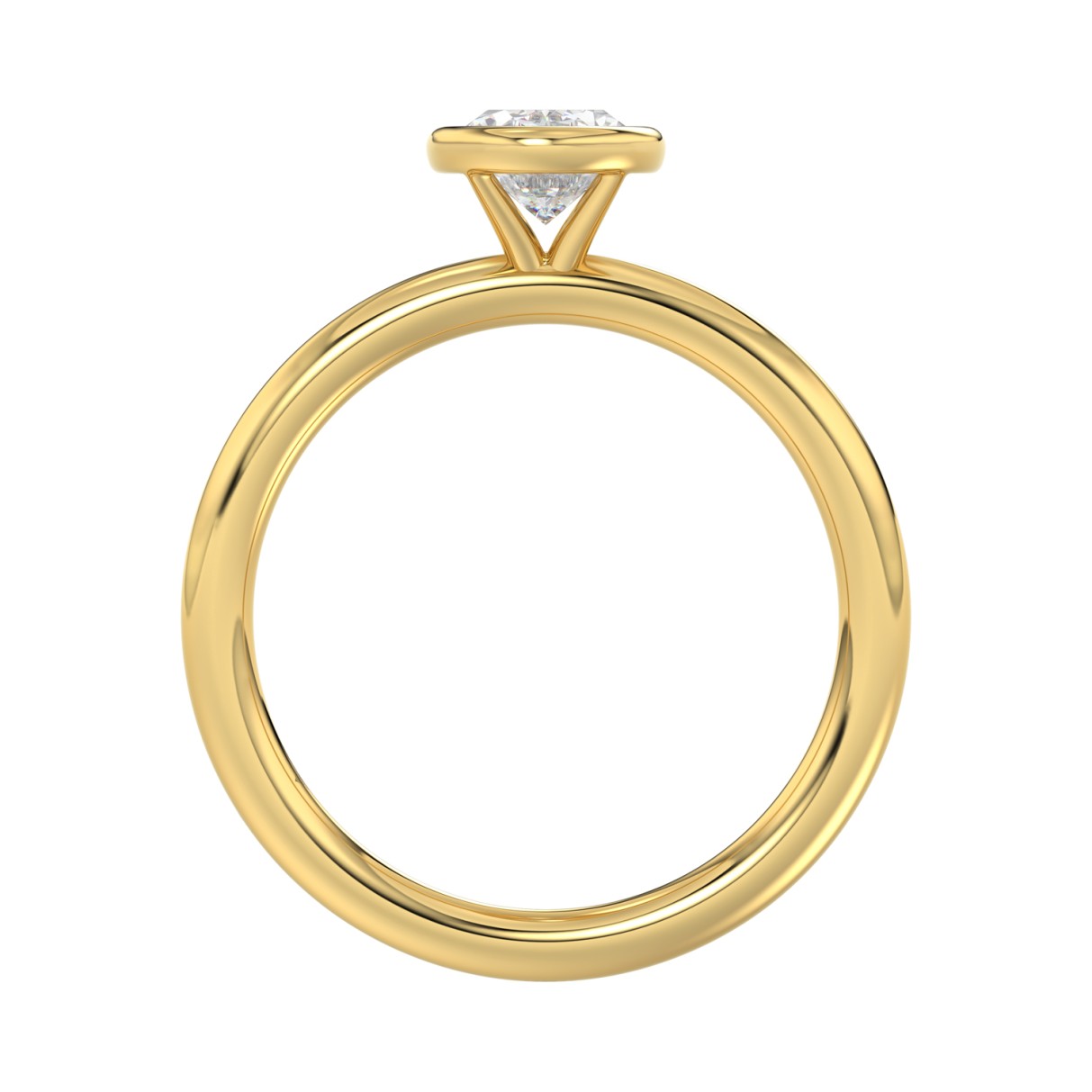 LADIES SOLITAIRE RING 1CT OVAL DIAMOND 14K YELLOW GOLD (CENTER STONE OVAL DIAMOND 1CT )