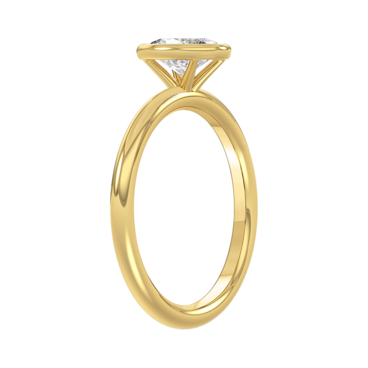 LADIES SOLITAIRE RING 1CT OVAL DIAMOND 14K YELLOW GOLD (CENTER STONE OVAL DIAMOND 1CT )