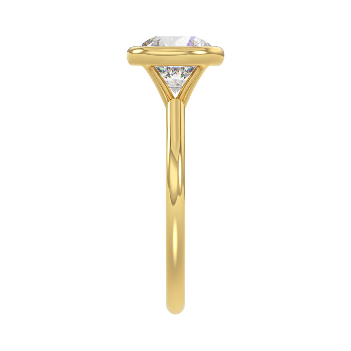 LADIES SOLITAIRE RING 3CT ROUND DIAMOND 14K YELLOW GOLD (CENTER STONE ROUND DIAMOND 3CT )