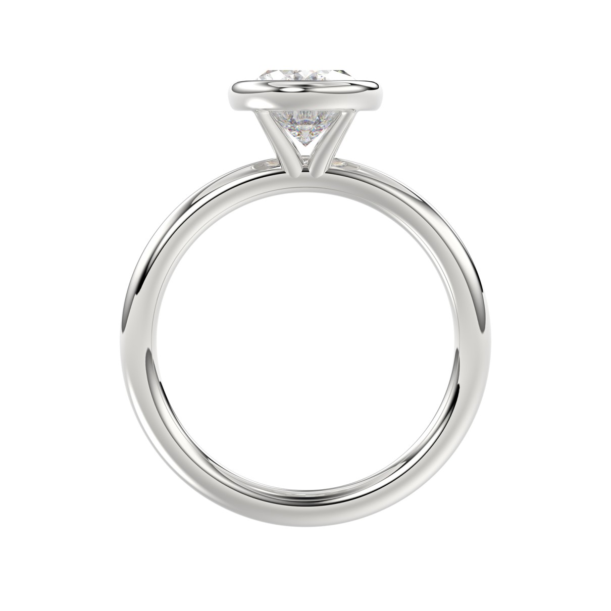 LADIES SOLITAIRE RING 3CT OVAL DIAMOND 14K WHITE GOLD (CENTER STONE OVAL DIAMOND 3CT )