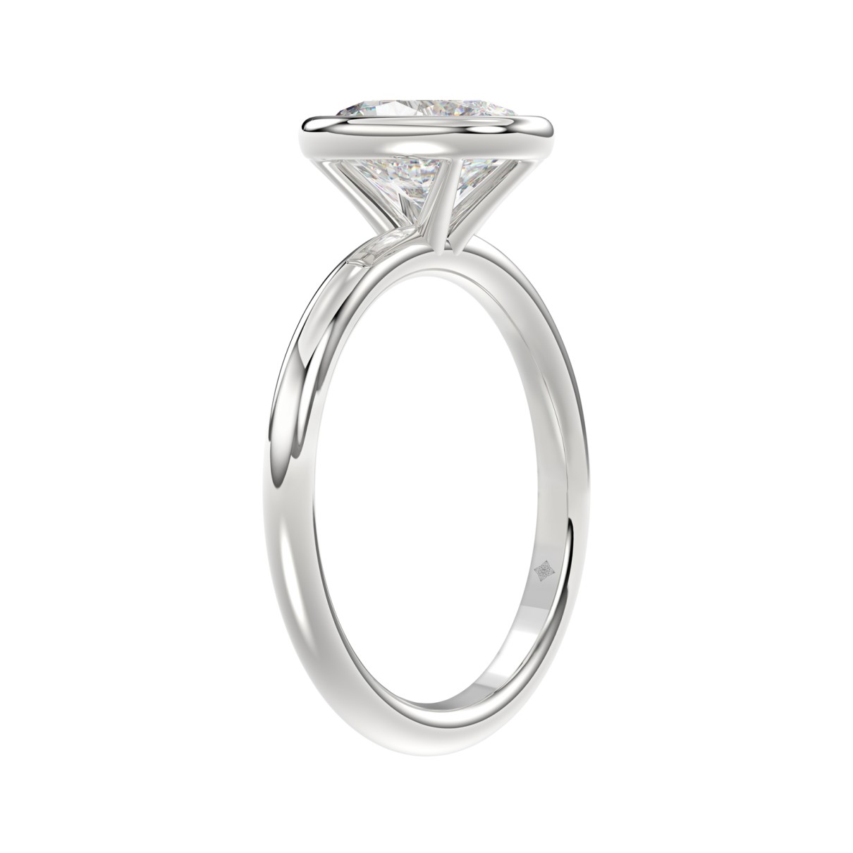 LADIES SOLITAIRE RING 3CT OVAL DIAMOND 14K WHITE GOLD (CENTER STONE OVAL DIAMOND 3CT )