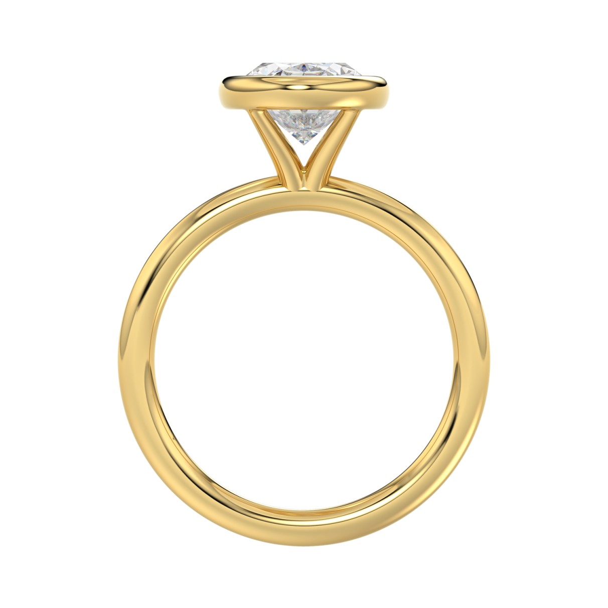 LADIES SOLITAIRE RING 3CT OVAL DIAMOND 14K YELLOW GOLD (CENTER STONE OVAL DIAMOND 3CT )