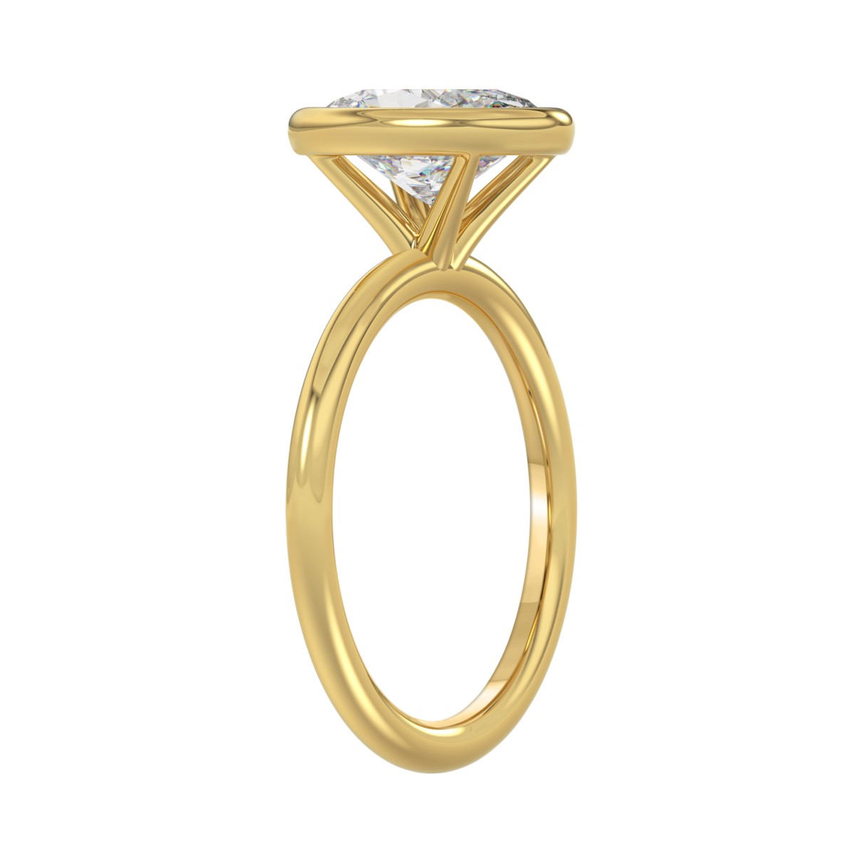 LADIES SOLITAIRE RING 3CT OVAL DIAMOND 14K YELLOW GOLD (CENTER STONE OVAL DIAMOND 3CT )