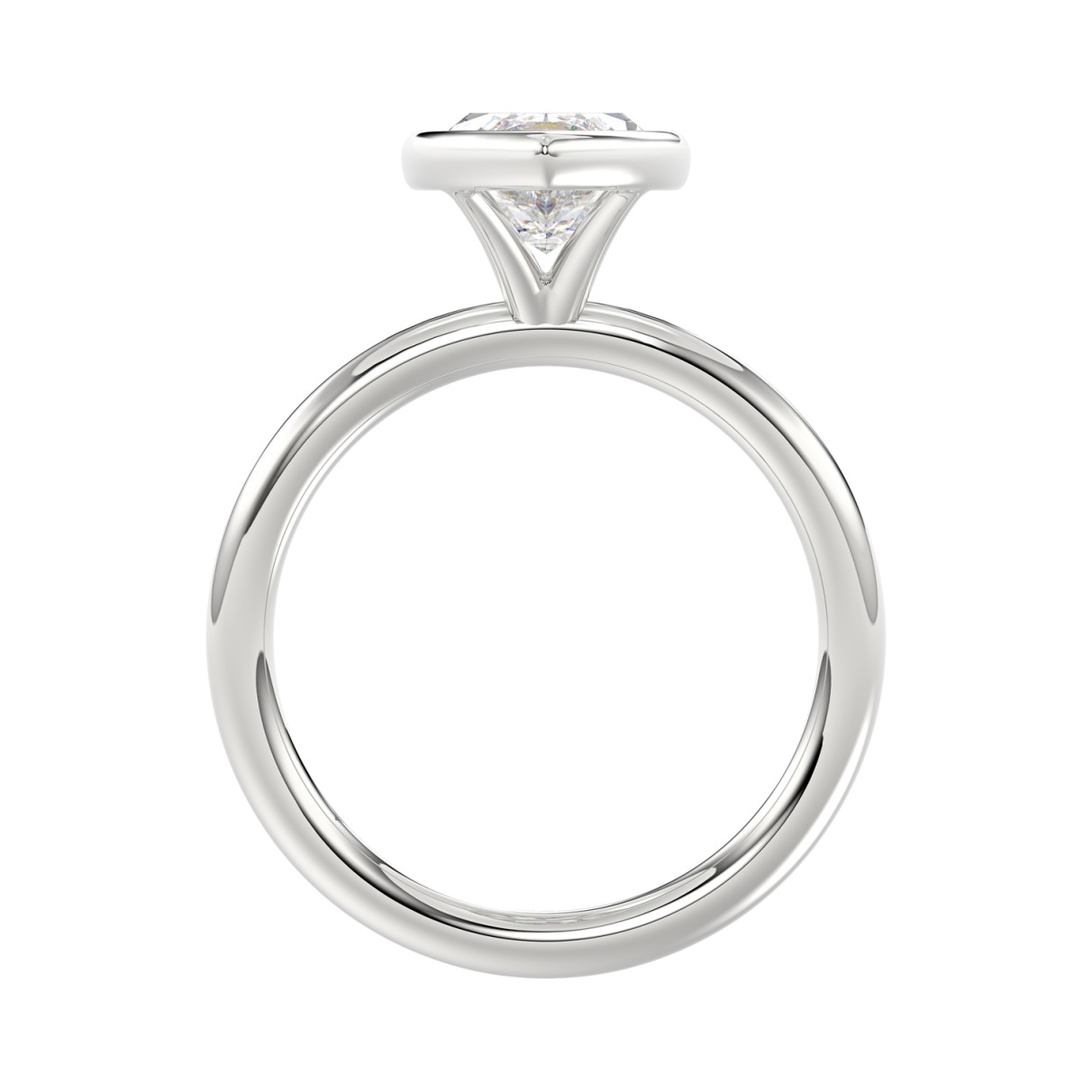 LADIES SOLITAIRE RING 3CT MARQUISE DIAMOND 14K WHITE GOLD (CENTER STONE MARQUISE DIAMOND 3CT )