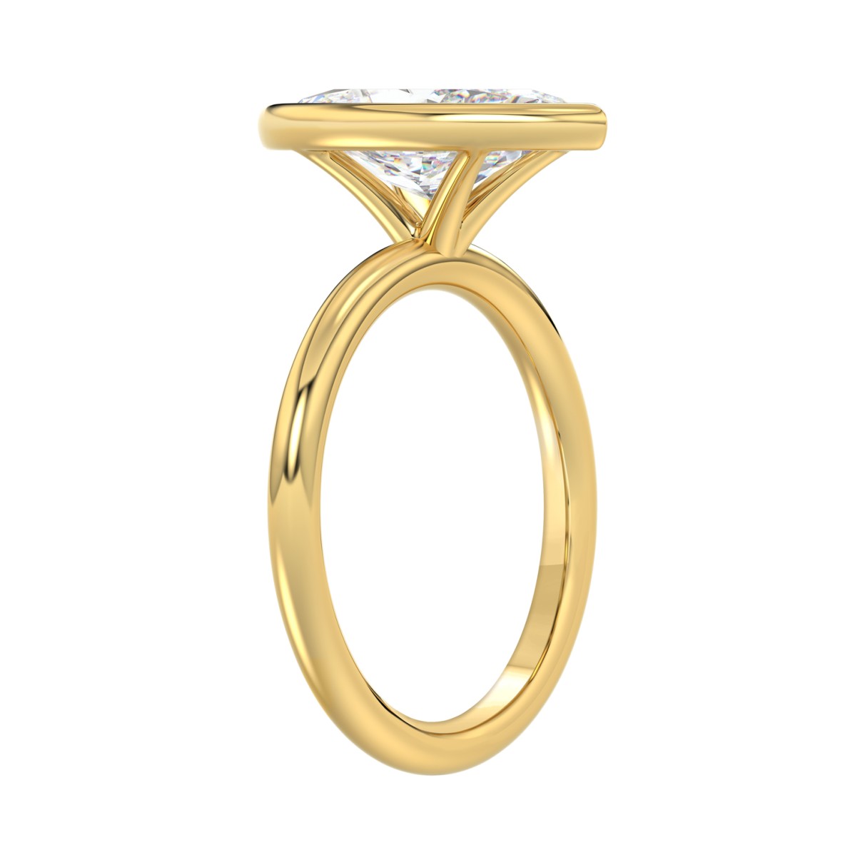 LADIES SOLITAIRE RING 3CT MARQUISE DIAMOND 14K YELLOW GOLD (CENTER STONE MARQUISE DIAMOND 3CT )