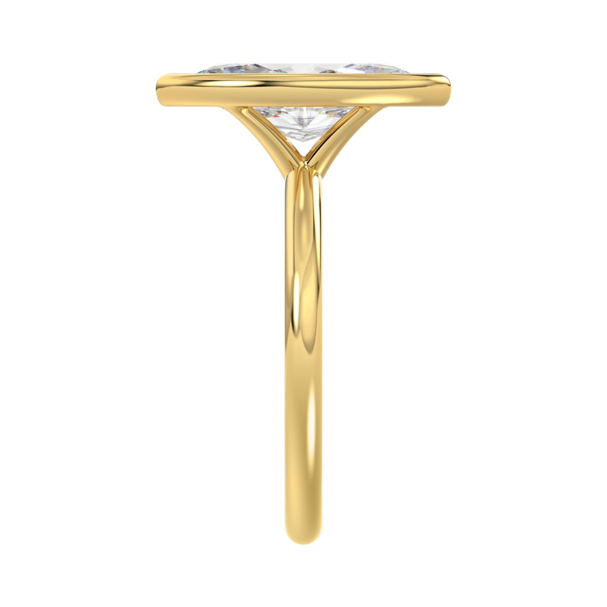 LADIES SOLITAIRE RING 3CT MARQUISE DIAMOND 14K YELLOW GOLD (CENTER STONE MARQUISE DIAMOND 3CT )