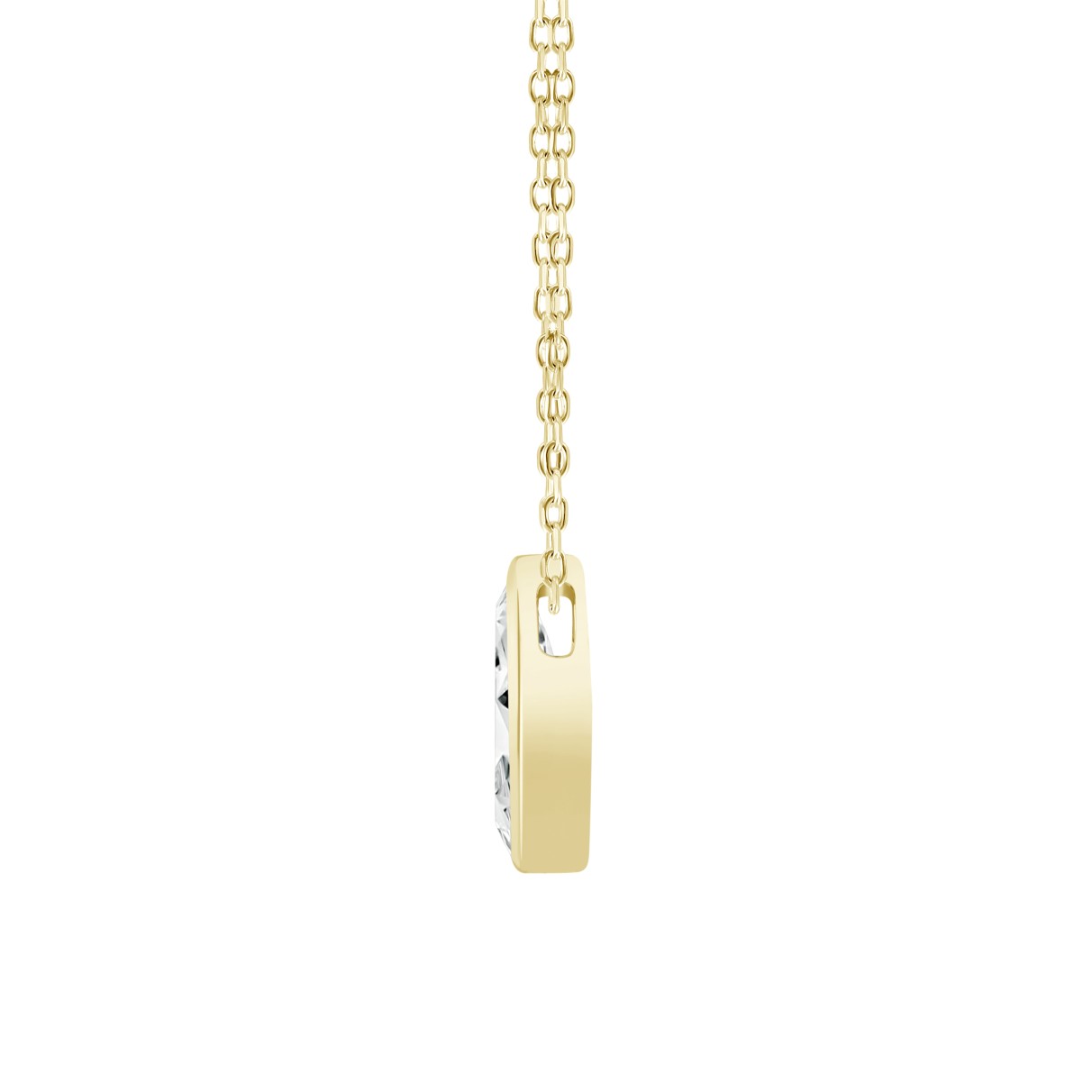 LADIES SOLITAIRE PENDANT 2CT MARQUISE DIAMOND 14K YELLOW GOLD