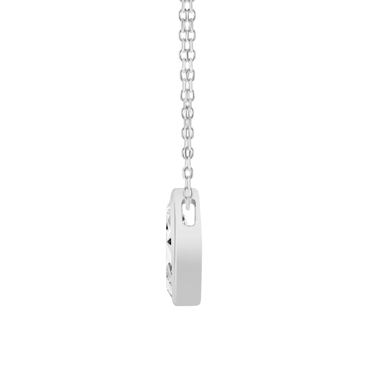 LADIES SOLITAIRE PENDANT 3CT MARQUISE DIAMOND 14K WHITE GOLD