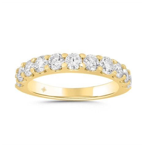 LADIES BAND 1/4CT ROUND DIAMOND 14K YELLOW GOLD