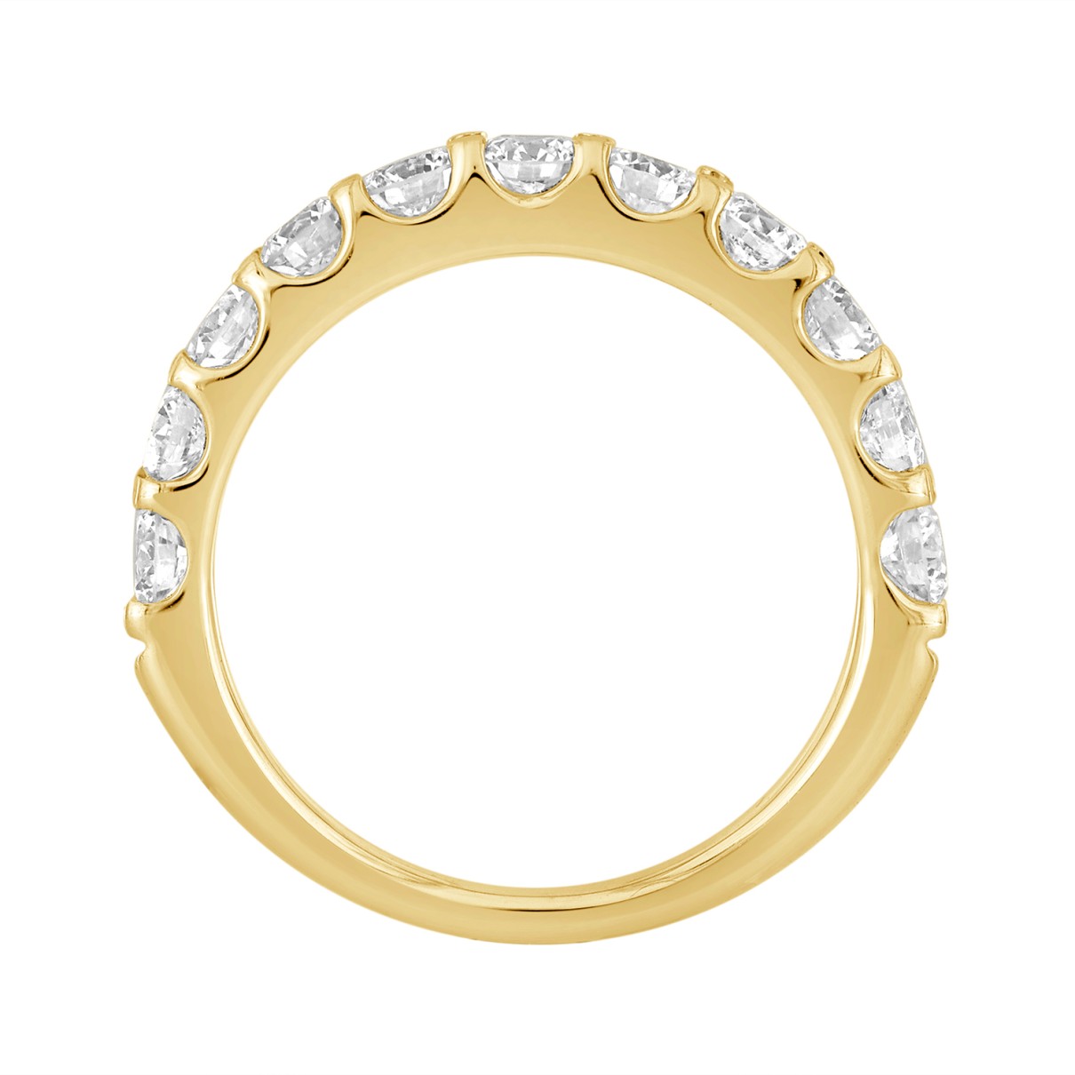 LADIES BAND 1/4CT ROUND DIAMOND 14K YELLOW GOLD