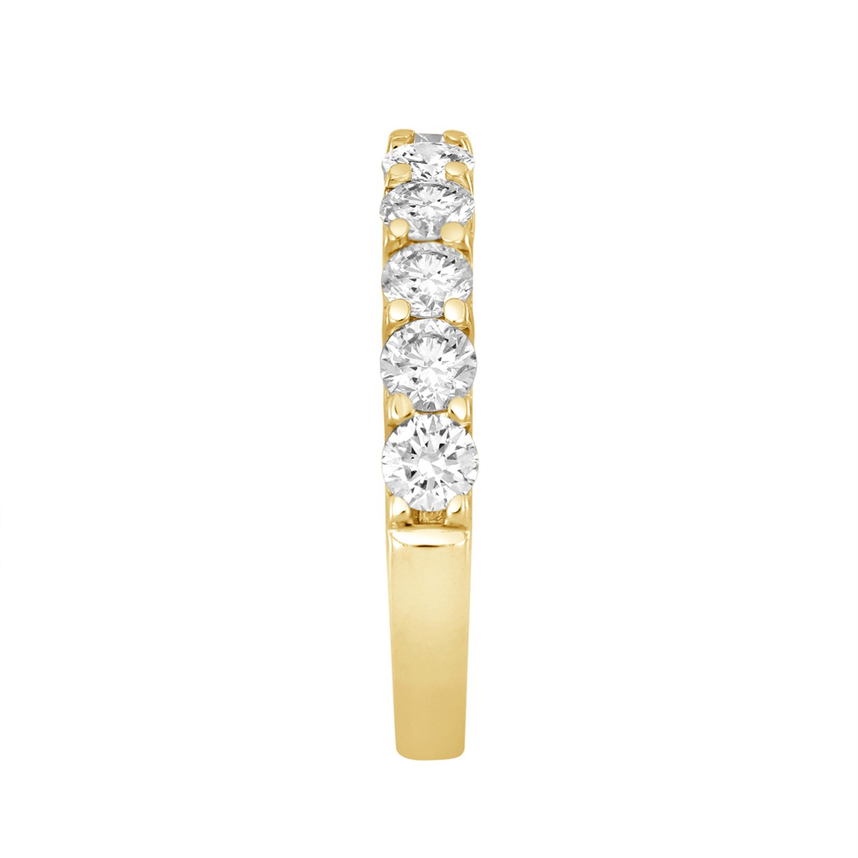 LADIES BAND 1/4CT ROUND DIAMOND 14K YELLOW GOLD