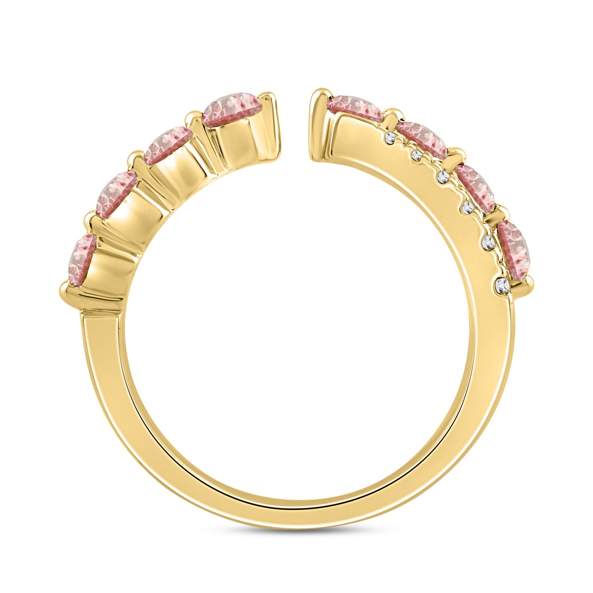 LADIES RING 1CT ROUND DIAMOND 14K YELLOW GOLD