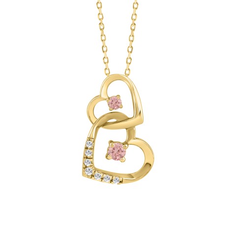 LADIES PENDANT 1/4CT ROUND DIAMOND 14K YELLOW GOLD WITH CHAIN (CENTER STONE ROUND DIAMOND 1/5CT )