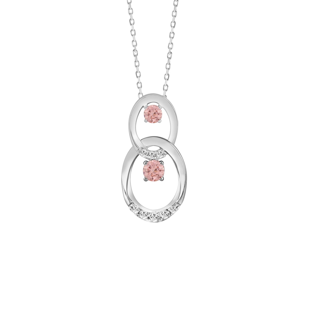 LADIES PENDANT 1/3CT ROUND DIAMOND 14K WHITE GOLD ...