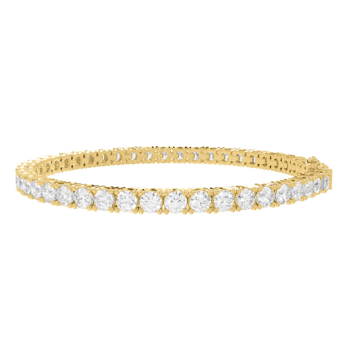 LADIES BRACELET 10 1/2CT ROUND DIAMOND 14K YELLOW ...