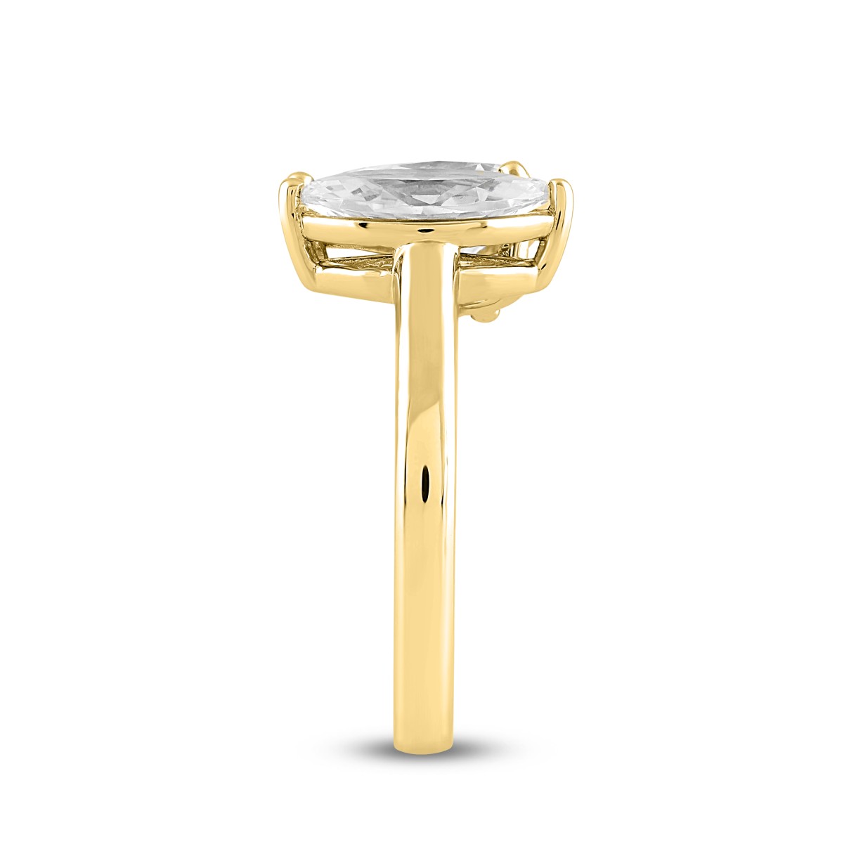 LADIES RING 2 1/2CT PEAR/MARQUISE DIAMOND 14K YELLOW GOLD