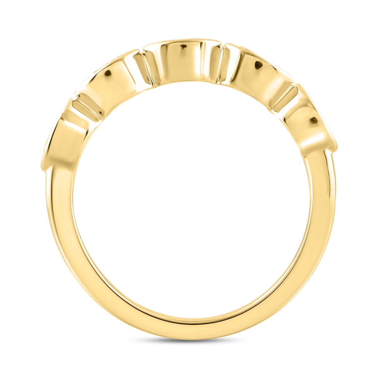 LADIES BAND 1CT OVAL DIAMOND 14K YELLOW GOLD