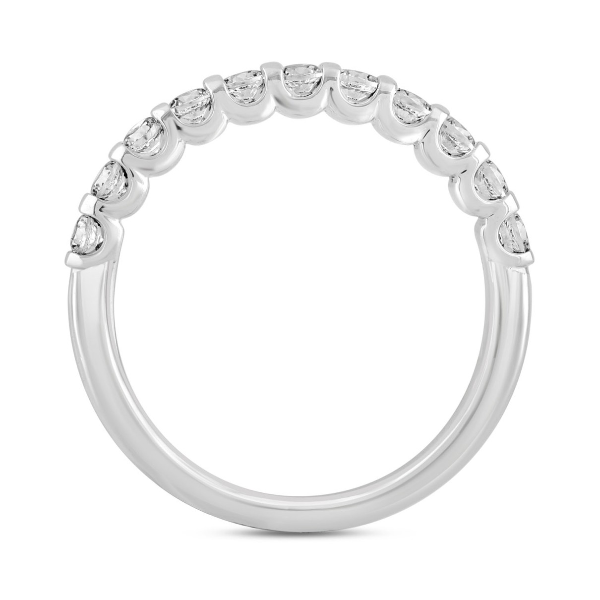 LADIES BAND 1/2CT ROUND DIAMOND 14K WHITE GOLD