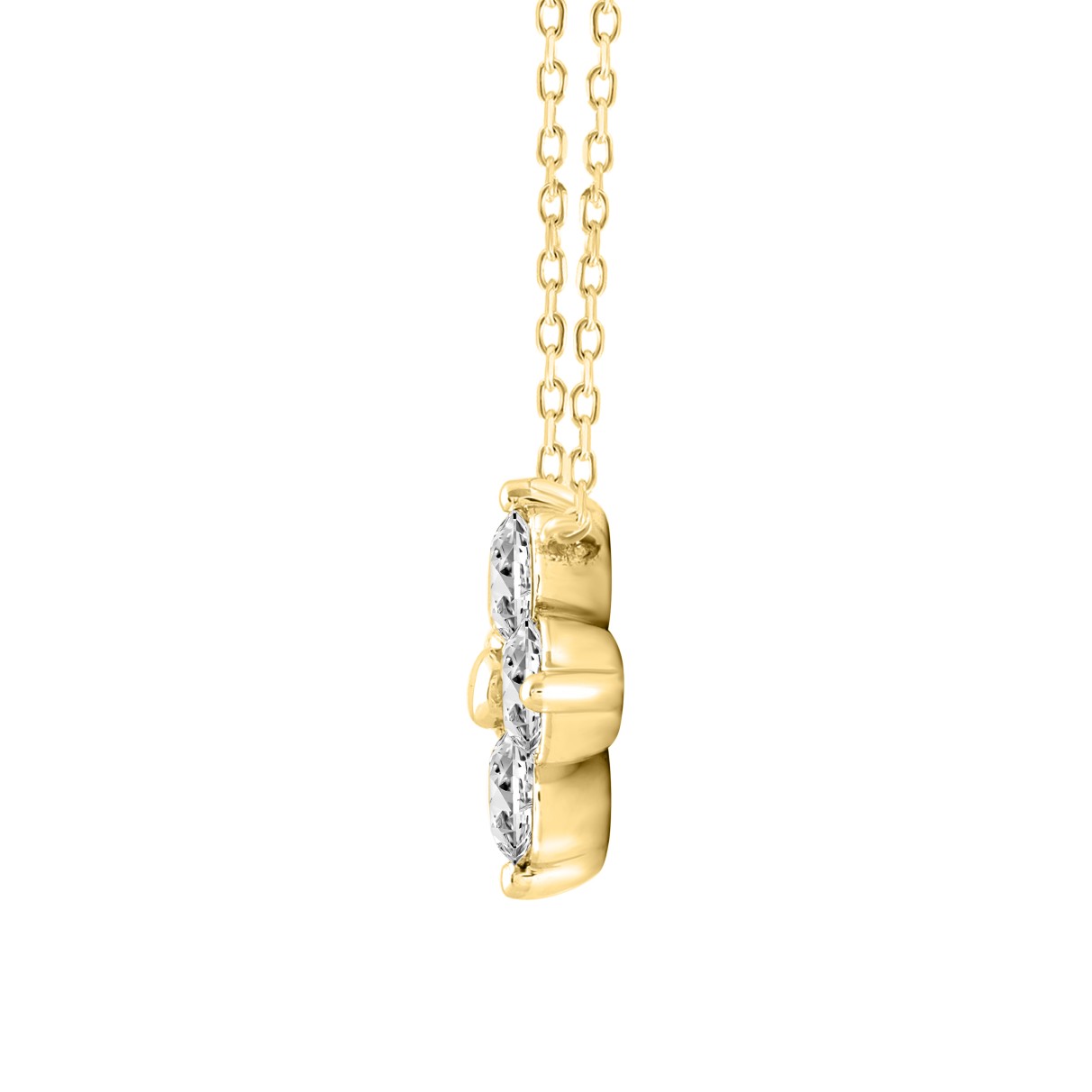 LADIES PENDANT 1CT ROUND DIAMOND 14K YELLOW GOLD 