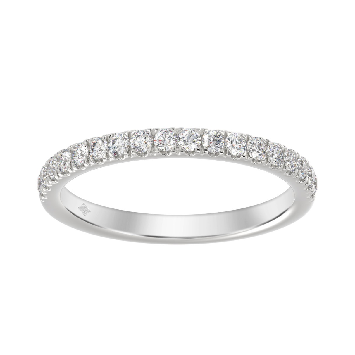 14K WHITE GOLD 1/4CT ROUND DIAMOND LADIES BAND...