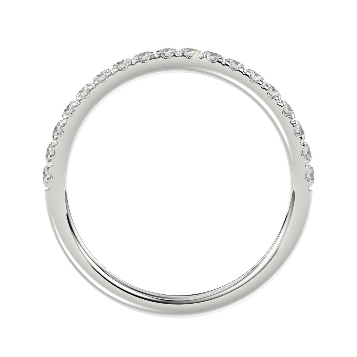 14K WHITE GOLD 1/4CT ROUND DIAMOND LADIES BAND