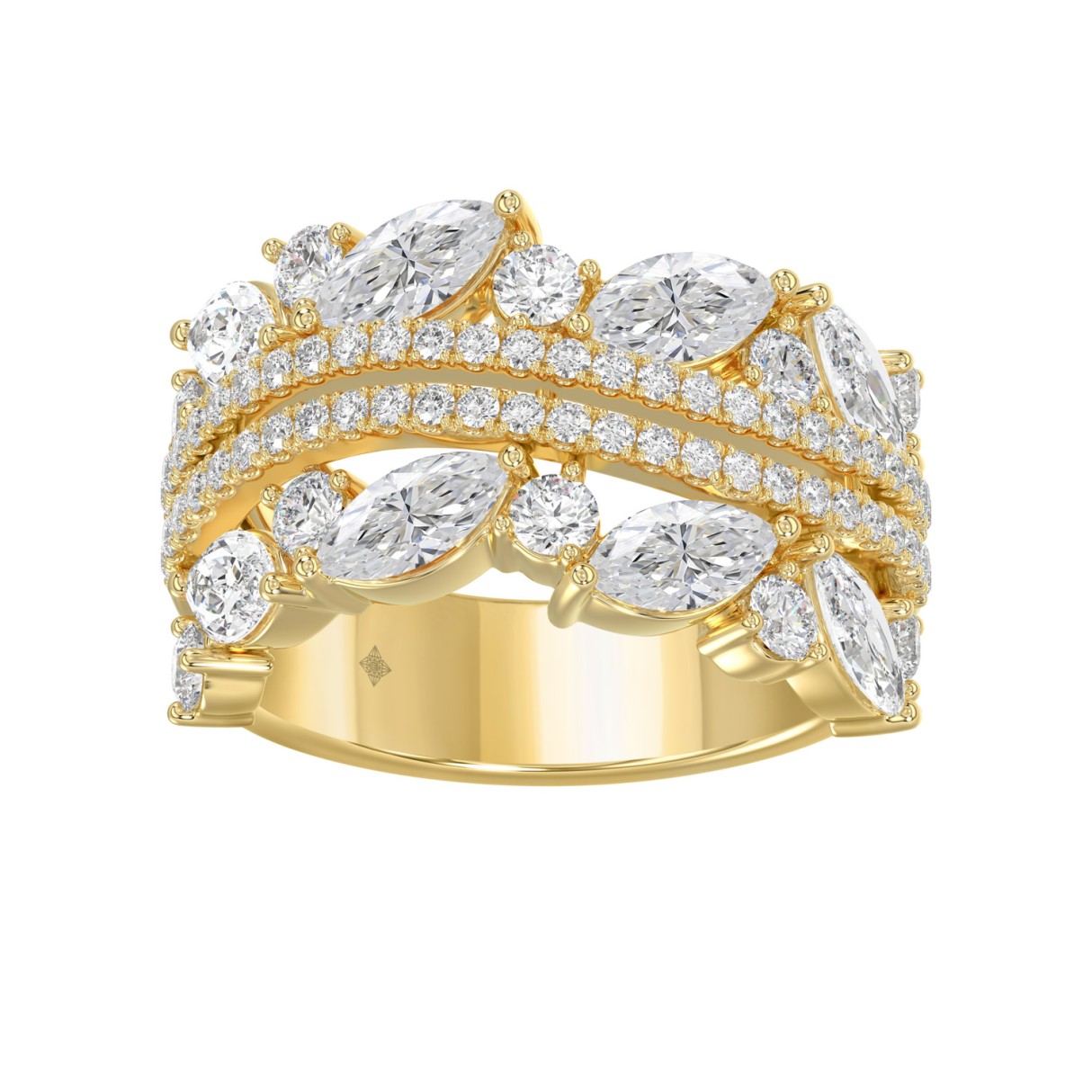This is a diamond 14k cluster Ladies 2CT  Ring fea...