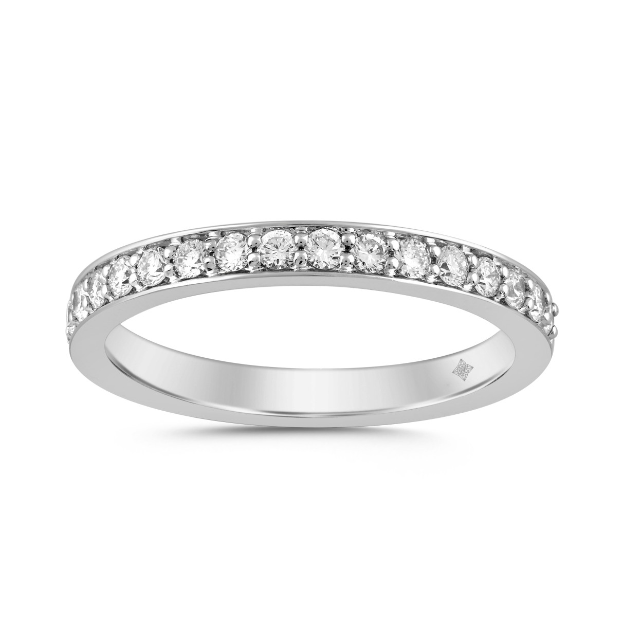 LADIES BAND ONLY 1/4CT ROUND DIAMOND 14K WHITE GOL...