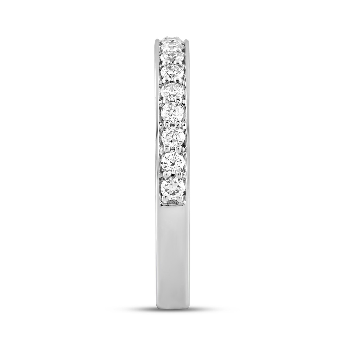 LADIES BAND ONLY 1/4CT ROUND DIAMOND 14K WHITE GOLD 