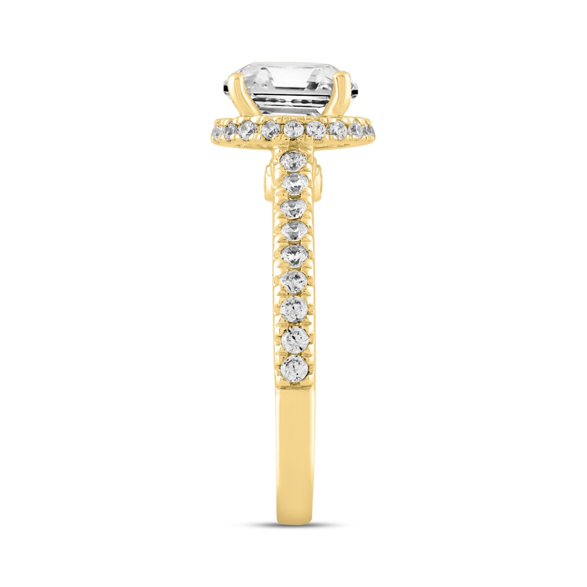 LADIES RING 2 1/2CT ROUND DIAMOND 14K YELLOW GOLD (CENTER STONE ROUND DIAMOND 2CT )