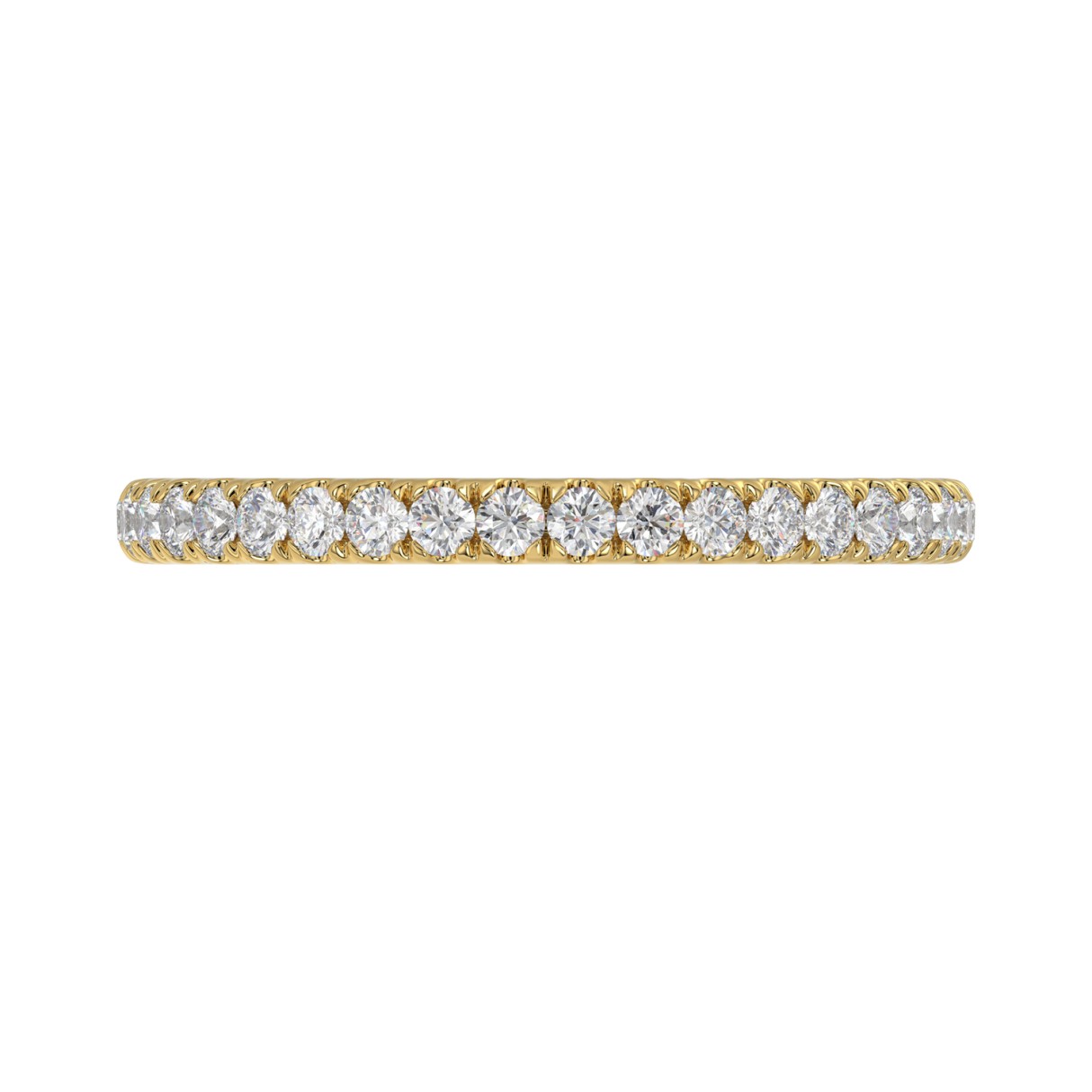 14K YELLOW GOLD 1/4CT ROUND DIAMOND LADIES BAND 