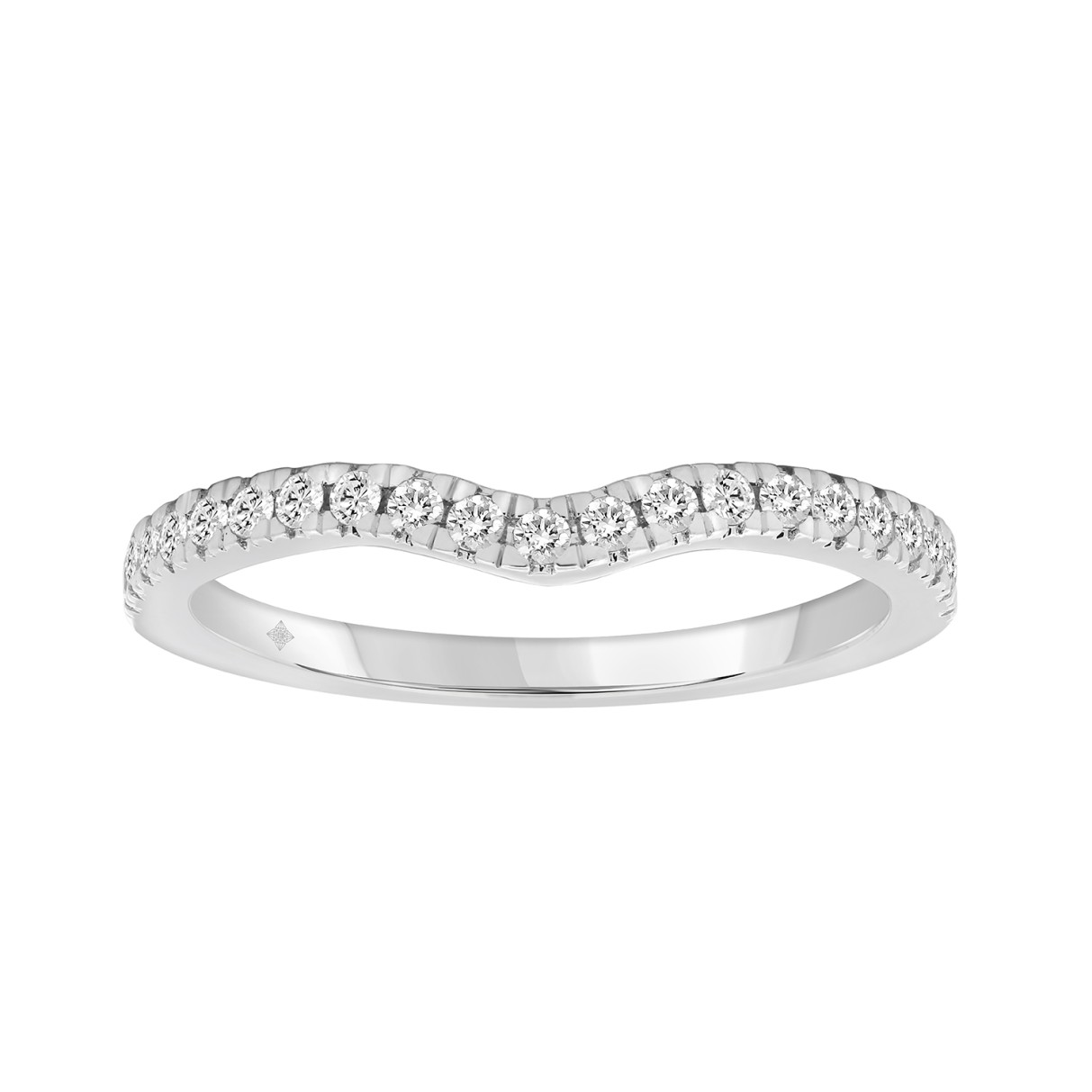 14K WHITE GOLD 1/4CT ROUND DIAMOND LADIES BAND