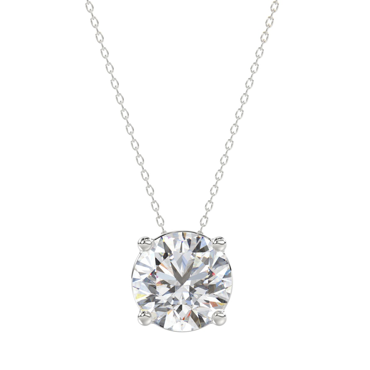 LADIES SOLITAIRE PENDANT WITH UNDER-PASS CHAIN 3CT...