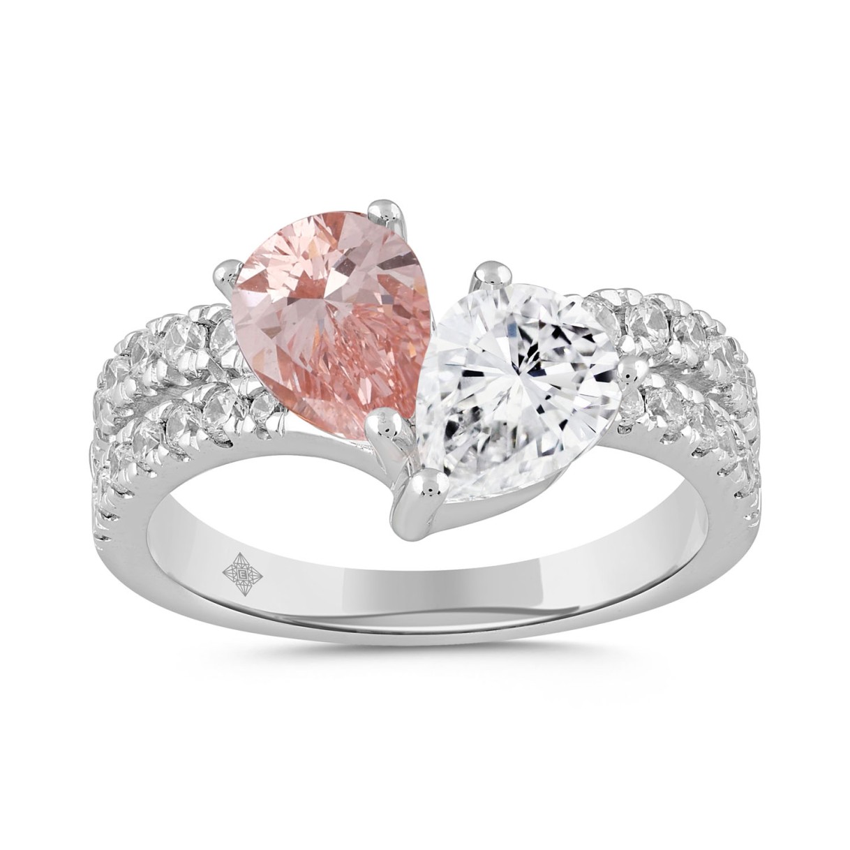 ETERNAL BLUSH COLLECTION 14K WHITE/ROSE GOLD 2.00C...