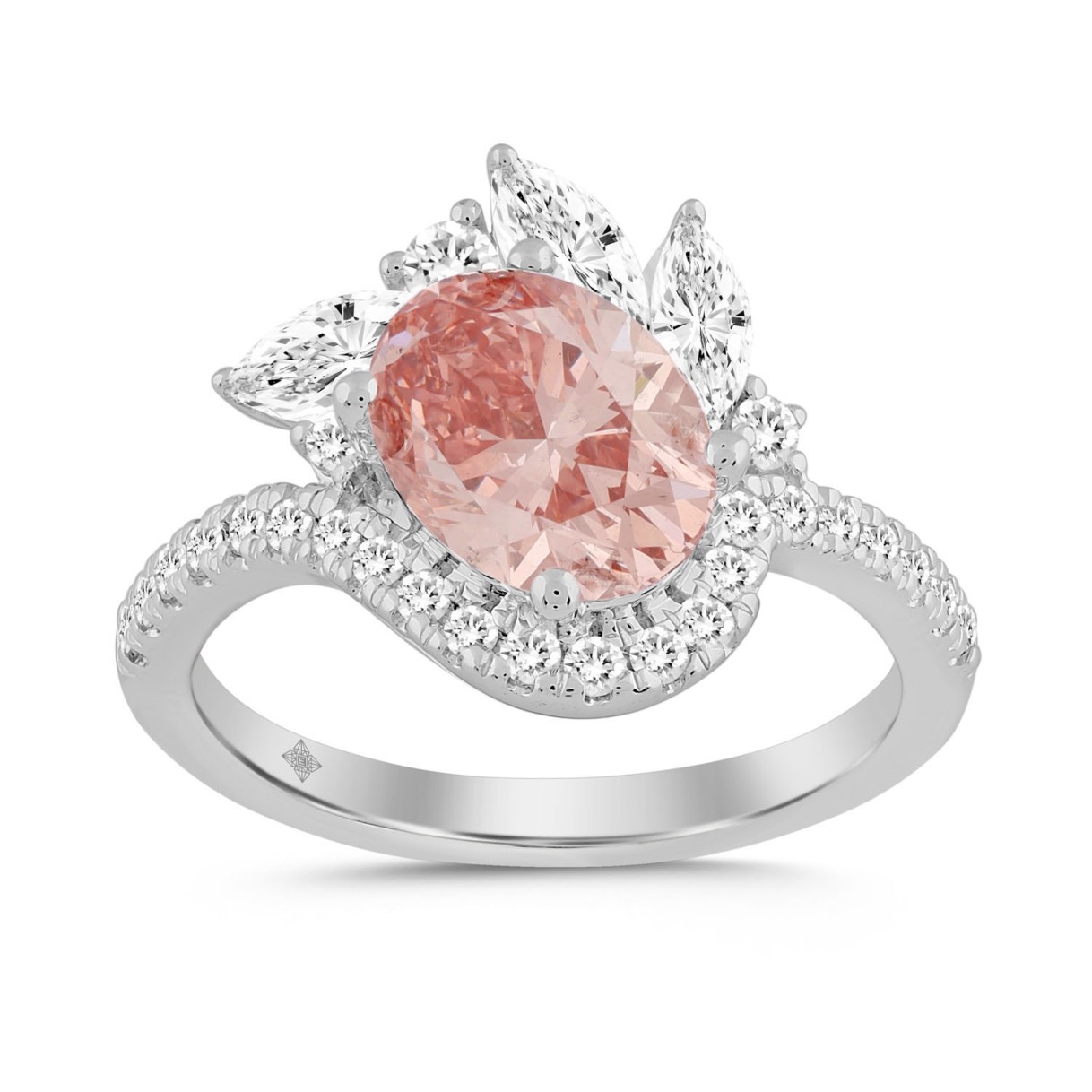 ETERNAL BLUSH COLLECTION 14K WHITE GOLD 2 1/4CT RO...