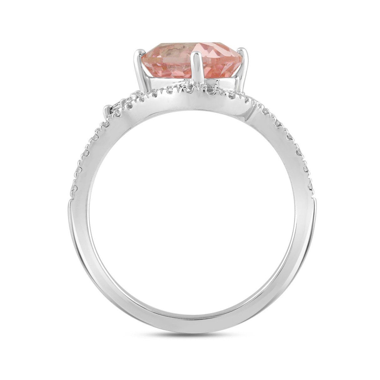 14K WHITE GOLD 2 1/4CT ROUND/MARQUISE/OVAL DIAMOND LADIES RING (CENTER STONE OVAL DIAMOND 1 1/2CT)