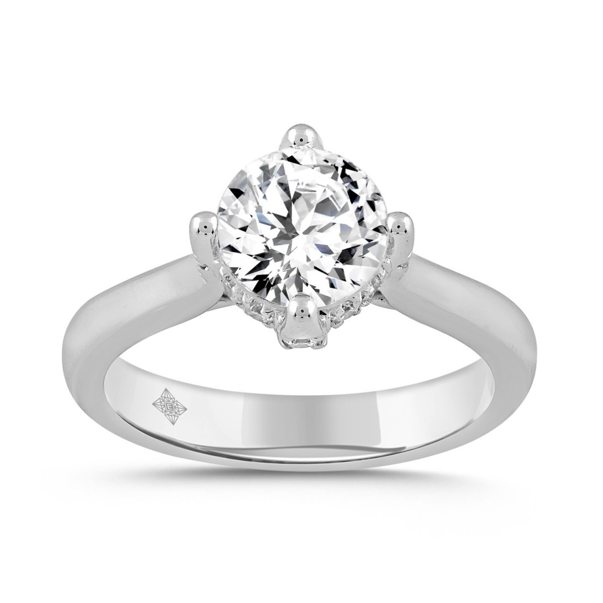 10K WHITE GOLD 1 3/4CT ROUND DIAMOND LADIES RING (CENTER STONE ROUND DIAMOND 1 1/2CT)