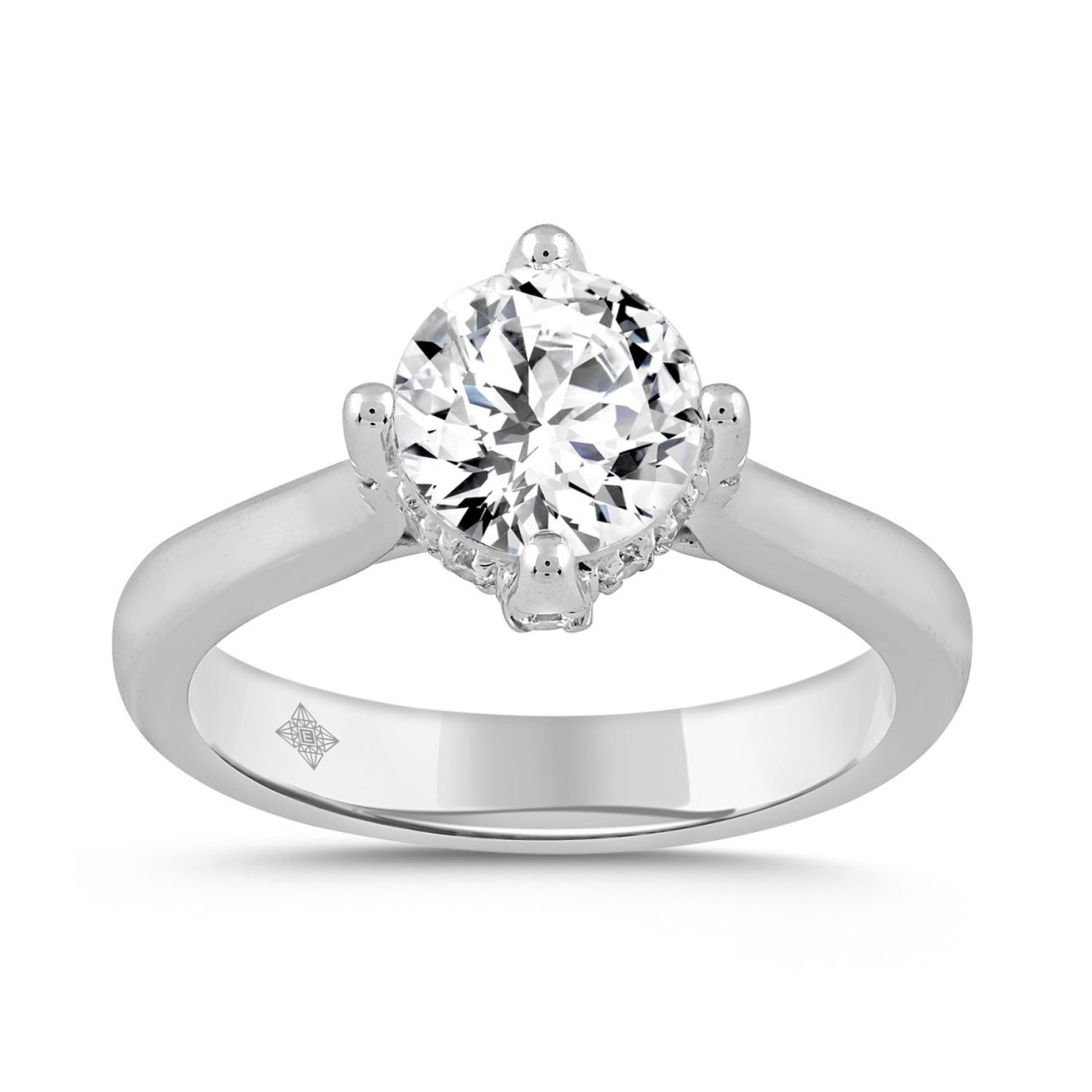 10K WHITE GOLD 1 3/4CT ROUND DIAMOND LADIES RING (...