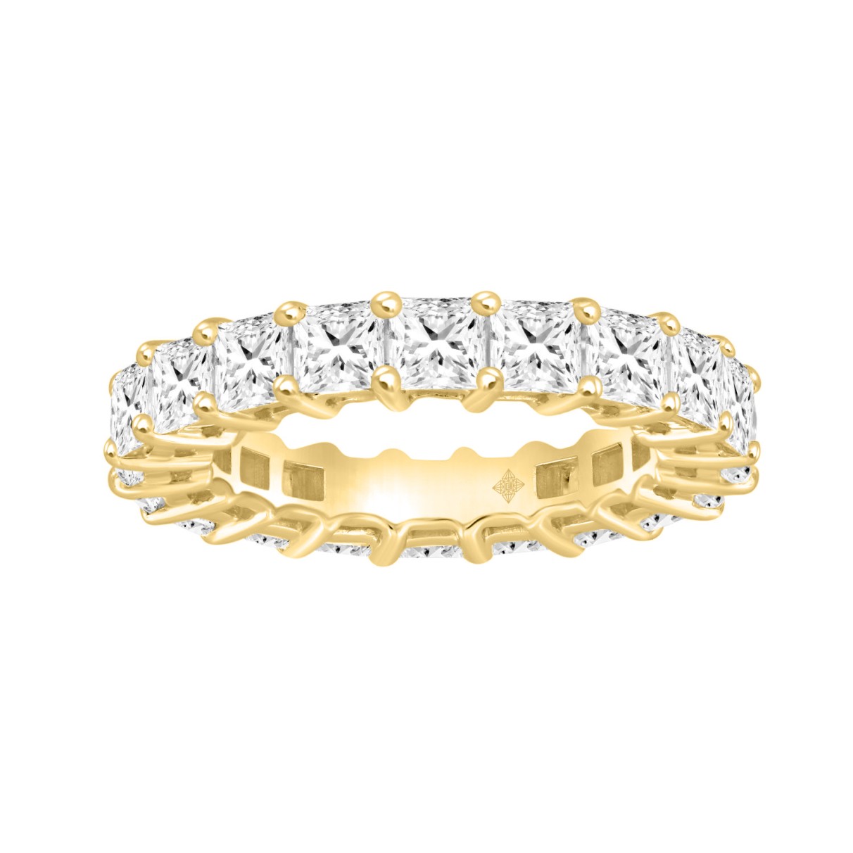 LADIES ETERNITY BAND 6CT PRINCESS DIAMOND 14K YELL...