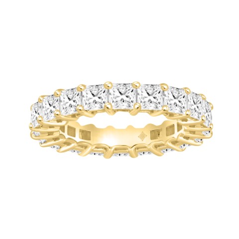 LADIES ETERNITY BAND 6CT PRINCESS DIAMOND 14K YELLOW GOLD 