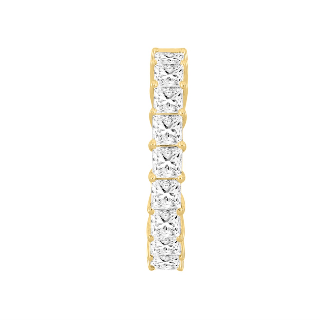 LADIES ETERNITY BAND 6CT PRINCESS DIAMOND 14K YELLOW GOLD 