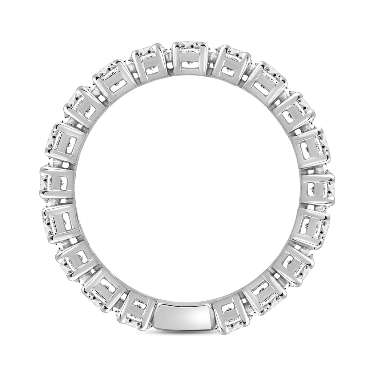 LADIES ETERNITY BAND 3CT OVAL DIAMOND 18K WHITE GOLD 