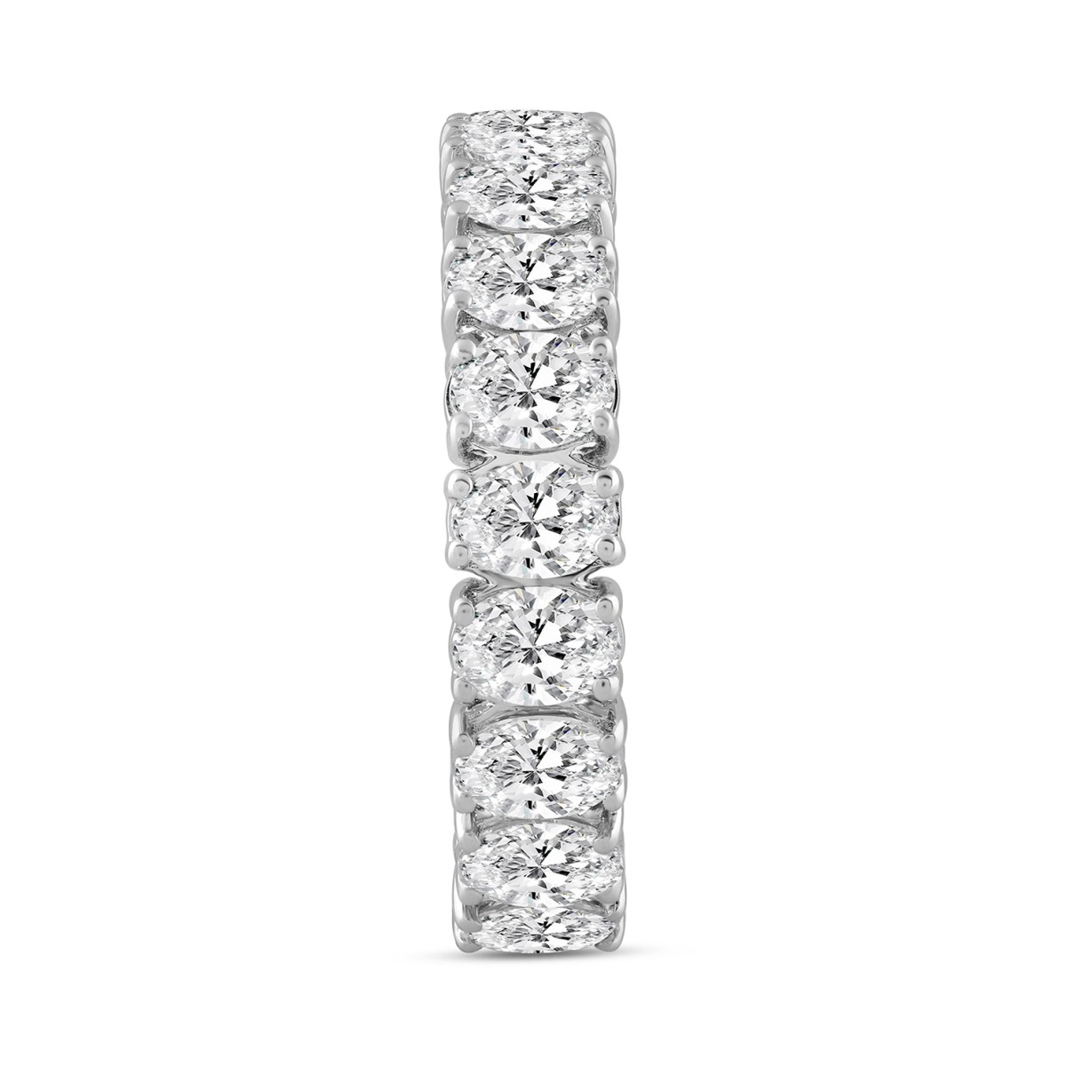 LADIES ETERNITY BAND 3CT OVAL DIAMOND 18K WHITE GOLD 