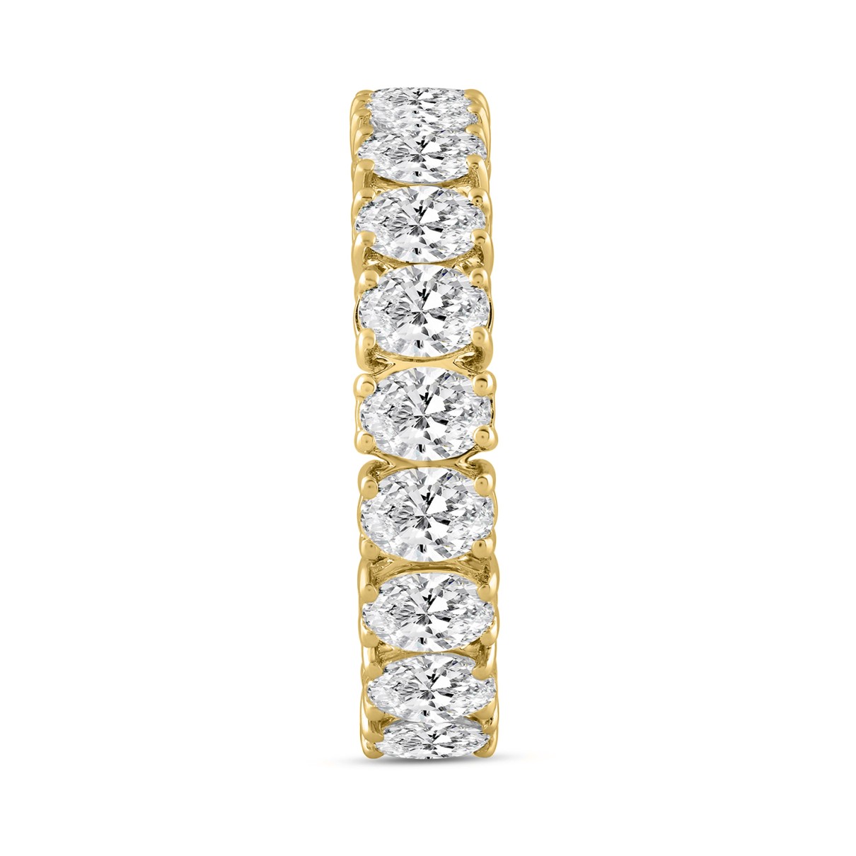 LADIES ETERNITY BAND 3CT OVAL DIAMOND 18K YELLOW GOLD 