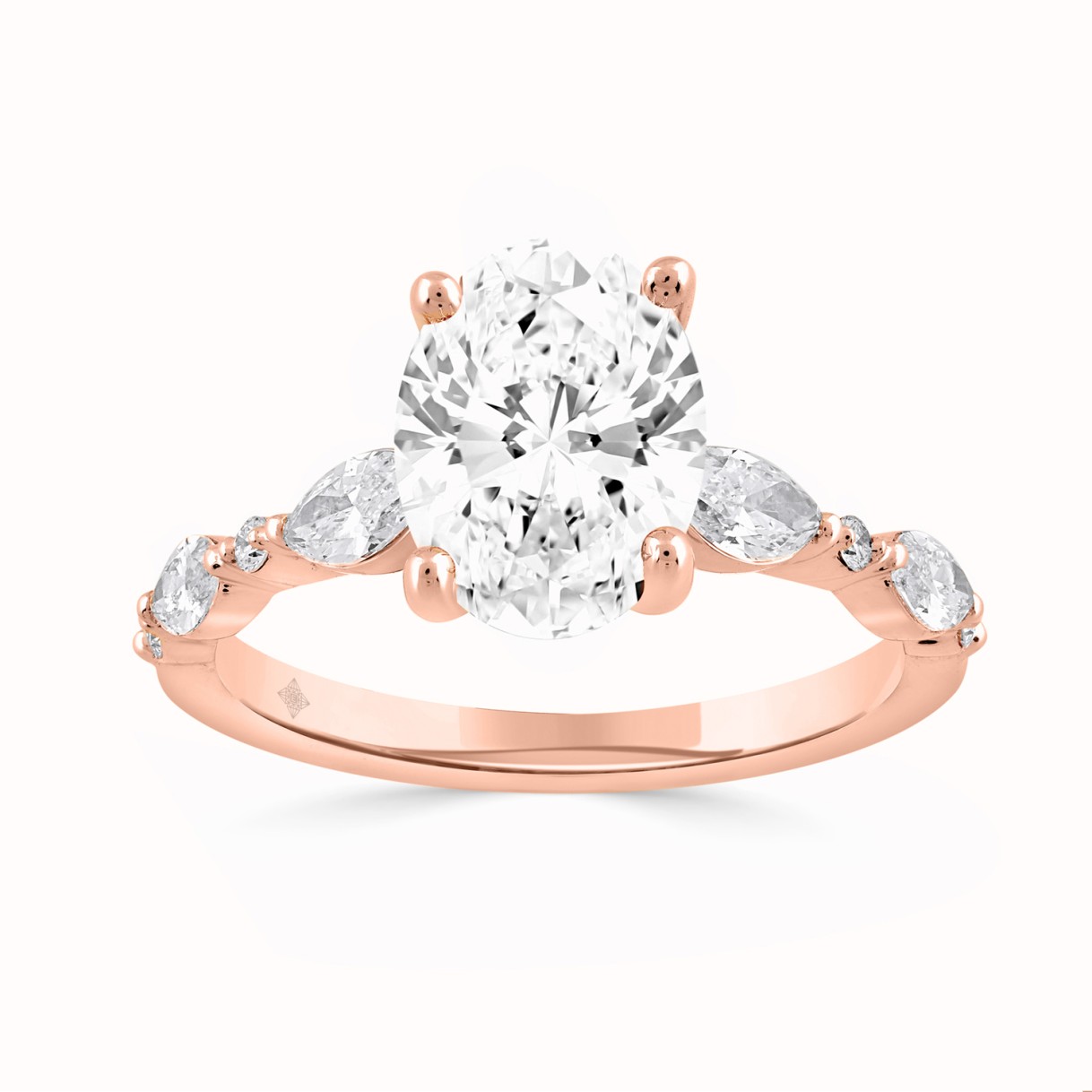 14K ROSE GOLD 2 1/2CT ROUND/OVAL/MARQUISE DIAMOND ...