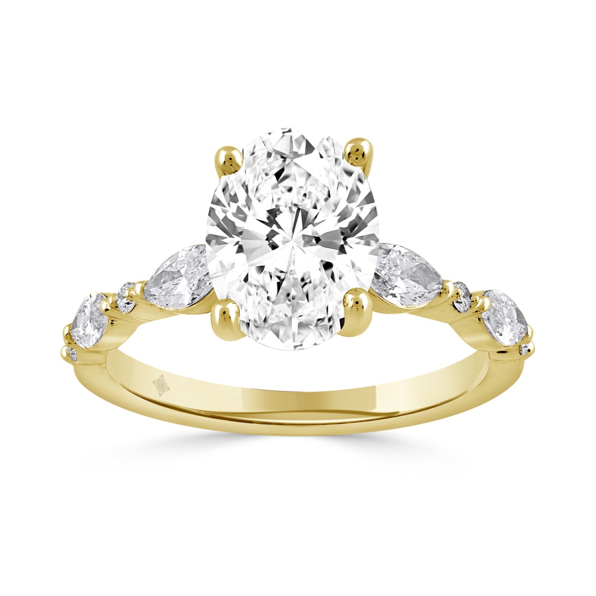 14K YELLOW GOLD 2 1/2CT ROUND/OVAL/MARQUISE DIAMON...