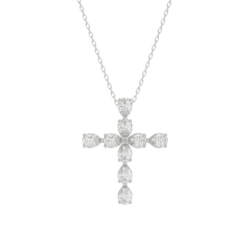 LADIES PENDANT WITH CHAIN  1 1/4CT PEAR DIAMOND 14K WHITE GOLD