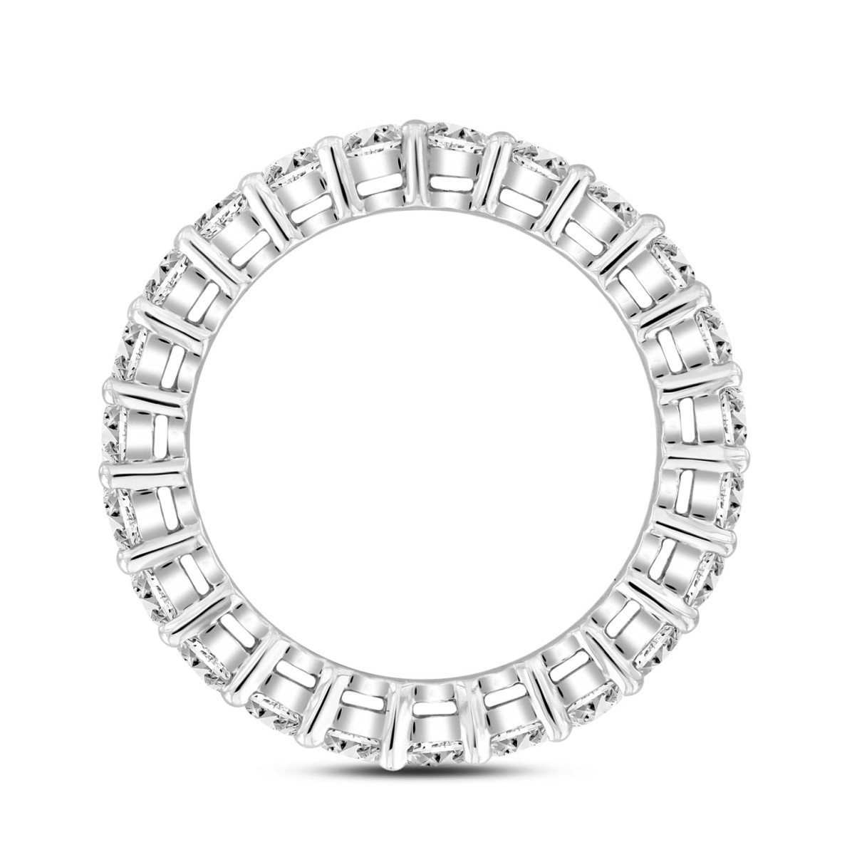  LADIES ETERNITY BAND 2.00CT ROUND DIAMOND 18K WHITE GOLD