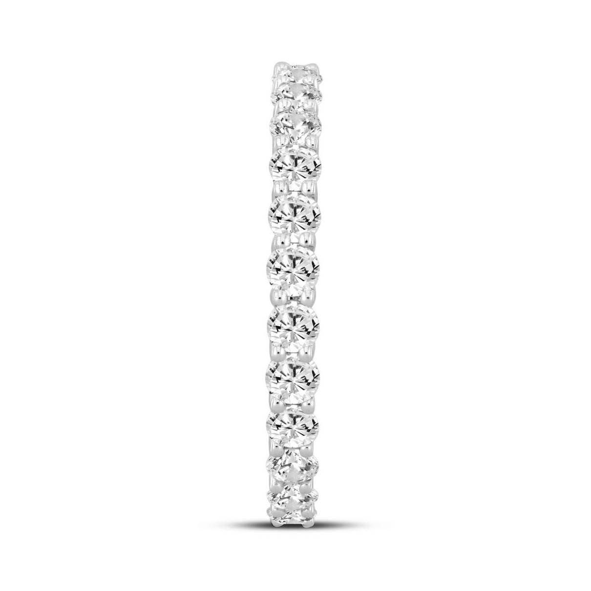  LADIES ETERNITY BAND 2.00CT ROUND DIAMOND 18K WHITE GOLD