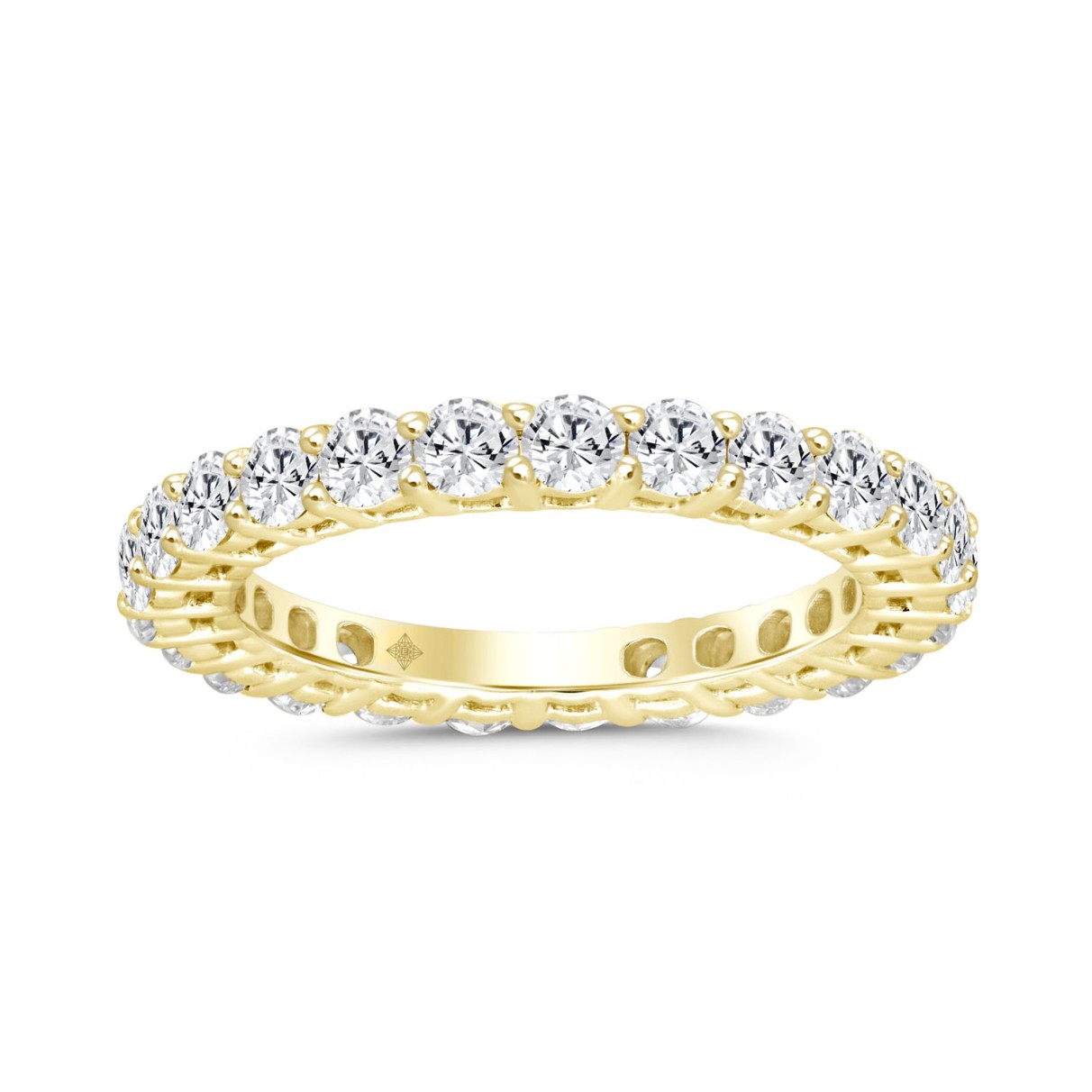  LADIES ETERNITY BAND 2.00CT ROUND DIAMOND 18K YEL...